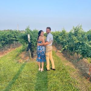 LULUS Blue Lace Midi Dress